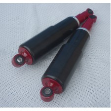 ZADNÍ TLUMIČE -- PLAST KRYTY (PŮVODNÍ BŘEZNICE ČR) - PÁR (TYP SIDECAR, JAWA, ČZ, SOCIALISTICKÉ VOZÍKY)